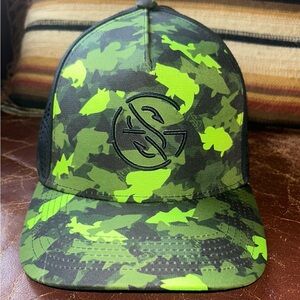 Green Camo Men's Hat with Logo